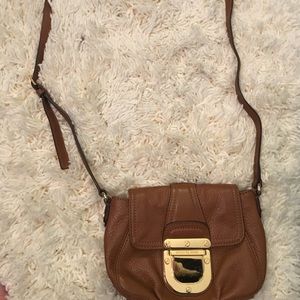 Brown Michael Kors Crossbody with gold accents